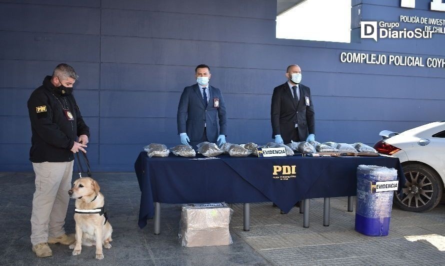 PDI sacó de circulación cerca de 41 mil dosis de droga con destino a Aysén