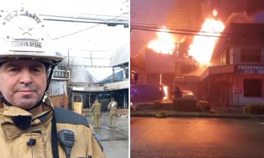 Pese a grifos escarchados, 80 voluntarios logran contener gran incendio en Puerto Aysén