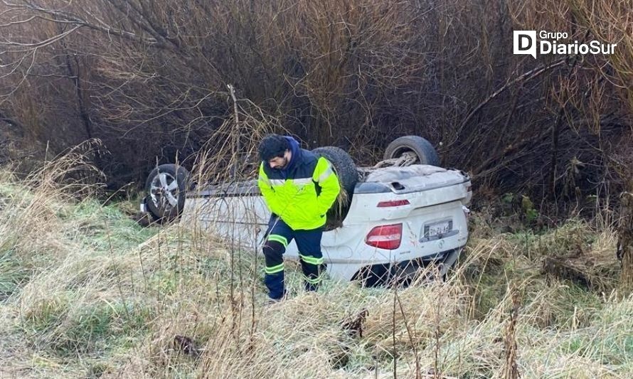 Dos lesionados dejó volcamiento en ruta Aysén-Coyhaique