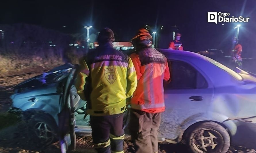 Accidente en bandejón central de ruta a Balmaceda