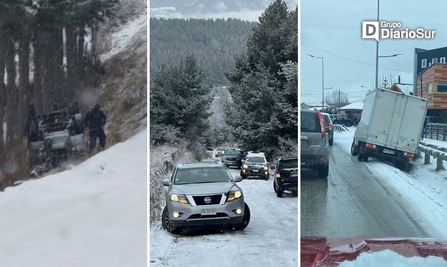 "Festival de patinazos" con últimas nevadas en Aysén