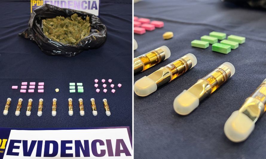 PDI incauta cannabis y droga sintética enviada a Puerto Río Tranquilo