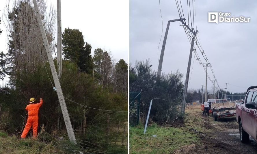 Accidente provocó corte de luz en Coyhaique y Puerto Aysén