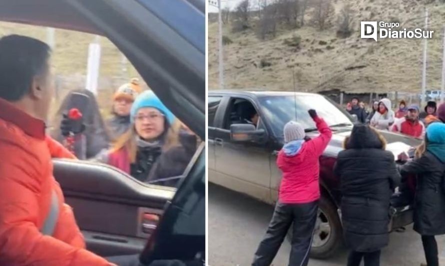 Tensión en Coyhaique: conductor se enfrentó a manifestantes
