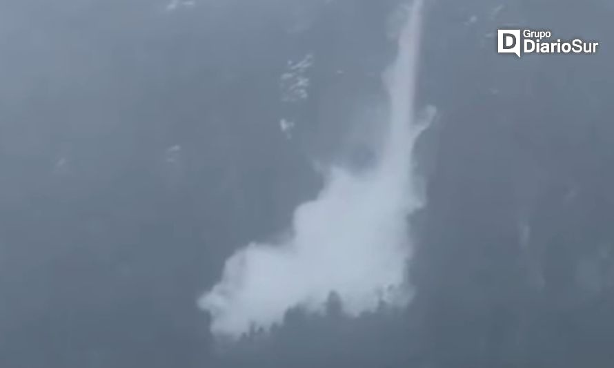 Impresionante avalancha en sector Los Torreones