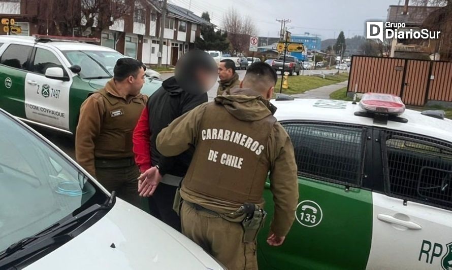 Entre los detenidos, destaca un sujeto aprehendido en Coyhaique por porte de elementos sometidos a la ley de control de armas. Créditos: Cedida.