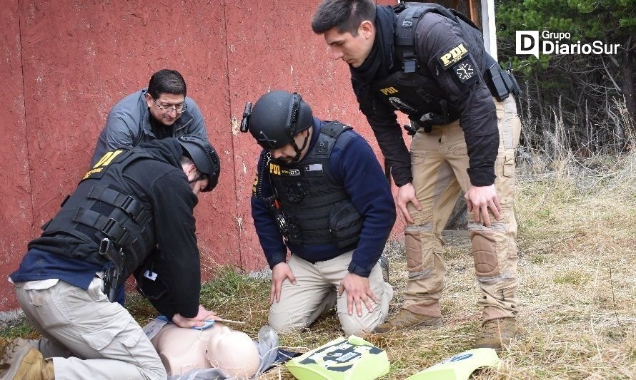 PDI Aysén se capacita en curso de medicina táctica