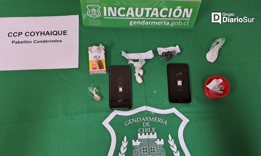Gendarmería incautó drogas y celulares en CCP Coyhaique