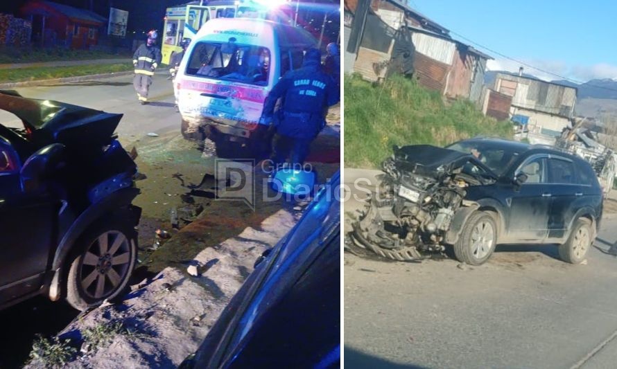 Colisión deja un lesionado esta madrugada en Coyhaique