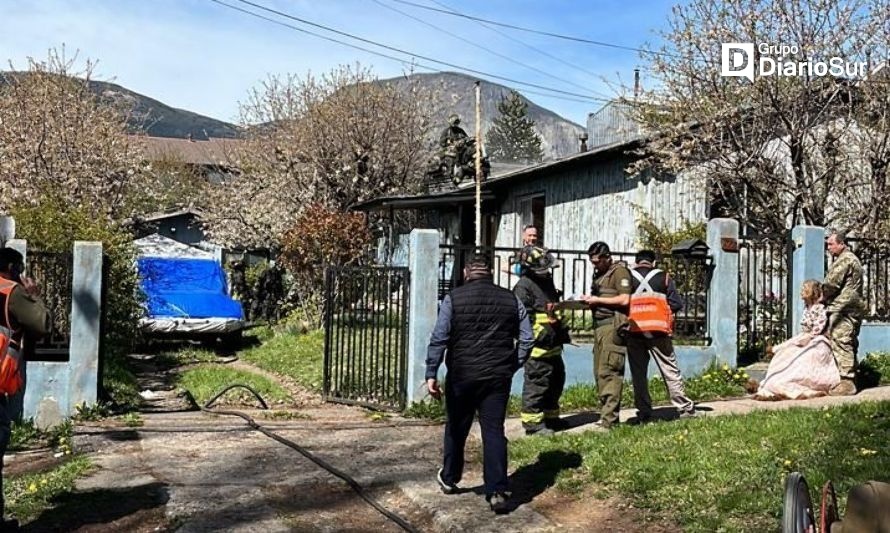 Incendio en calle Ejército de Coyhaique