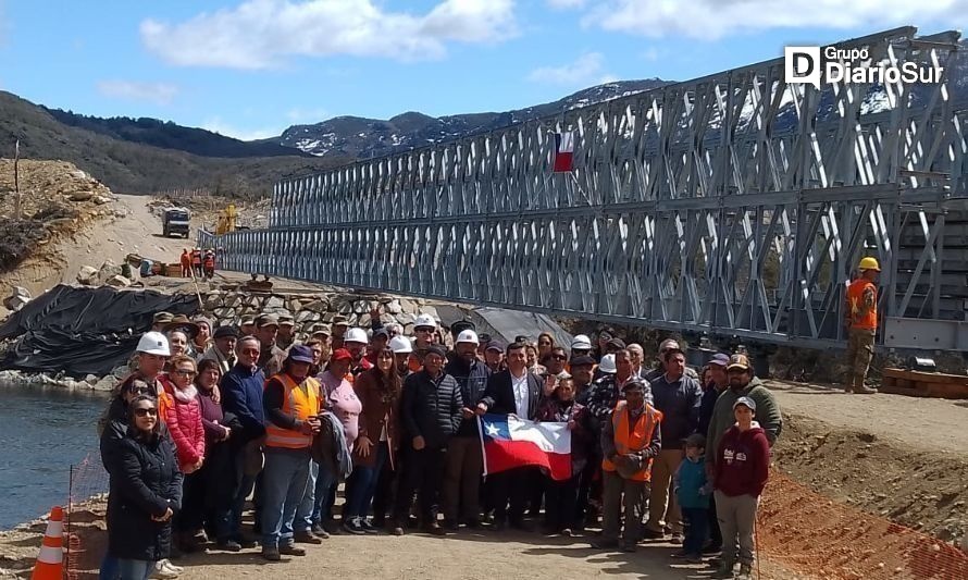 Realizaron lanzamiento del puente en río Cáceres