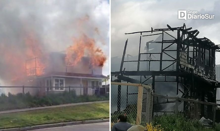 Familia perdió su casa por completo en Villa Mañihuales