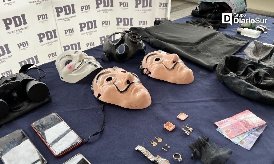 PDI desarticula banda delictual que venía de Valdivia a cometer robos