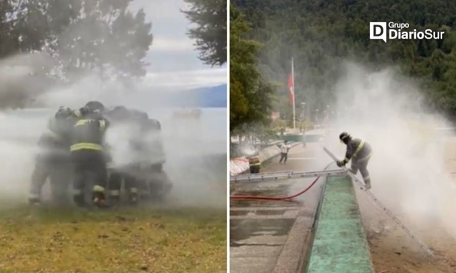 Puerto Cisnes: Pompa Italia bautizó a sus nuevos bomberos