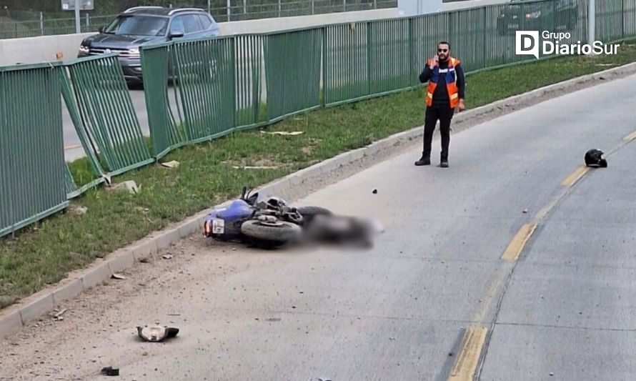 Motociclista sufrió un grave accidente en Coyhaique