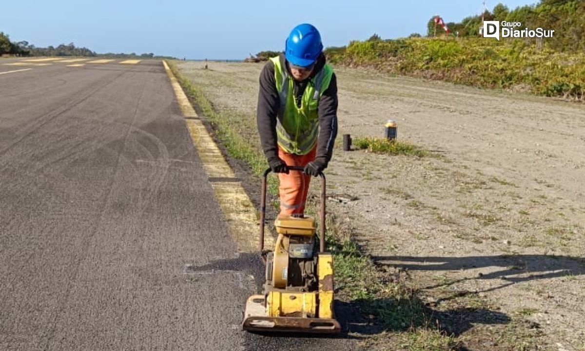 Avanzan obras en aeródromo de Melinka