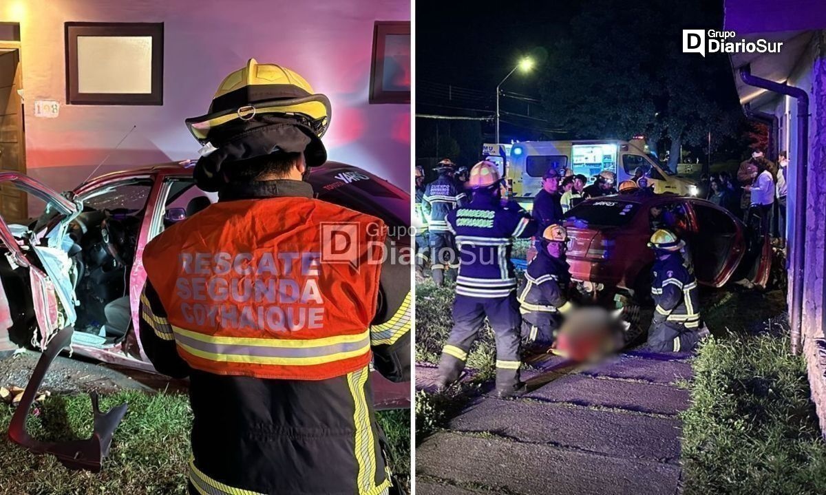 Dos lesionados en colisión vehicular registrada en Coyhaique