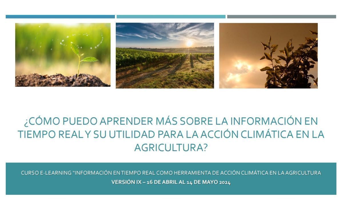Curso e-learning: Información en tiempo real como herramienta de acción climática en la agricultura