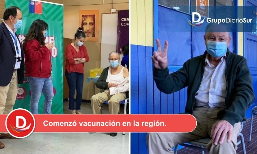 96 años tiene la primera persona en ser vacunada en la región