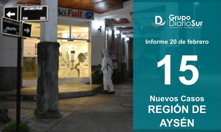 Se reportan 15 contagios fuera de reporte en Aysén