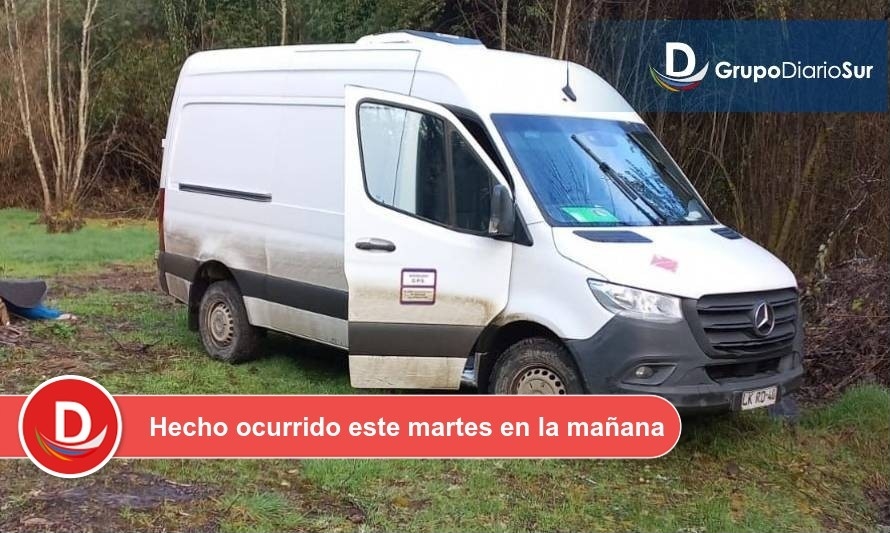 Vehículo de Chiletabacos fue víctima de millonario robo en Región de Los Ríos 