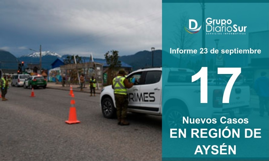 Seremi reportó 17 nuevos casos en Aysén
